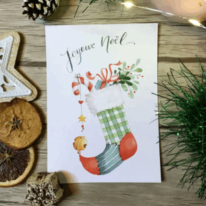 CARTE – LA CHAUSSETTE DE NOEL