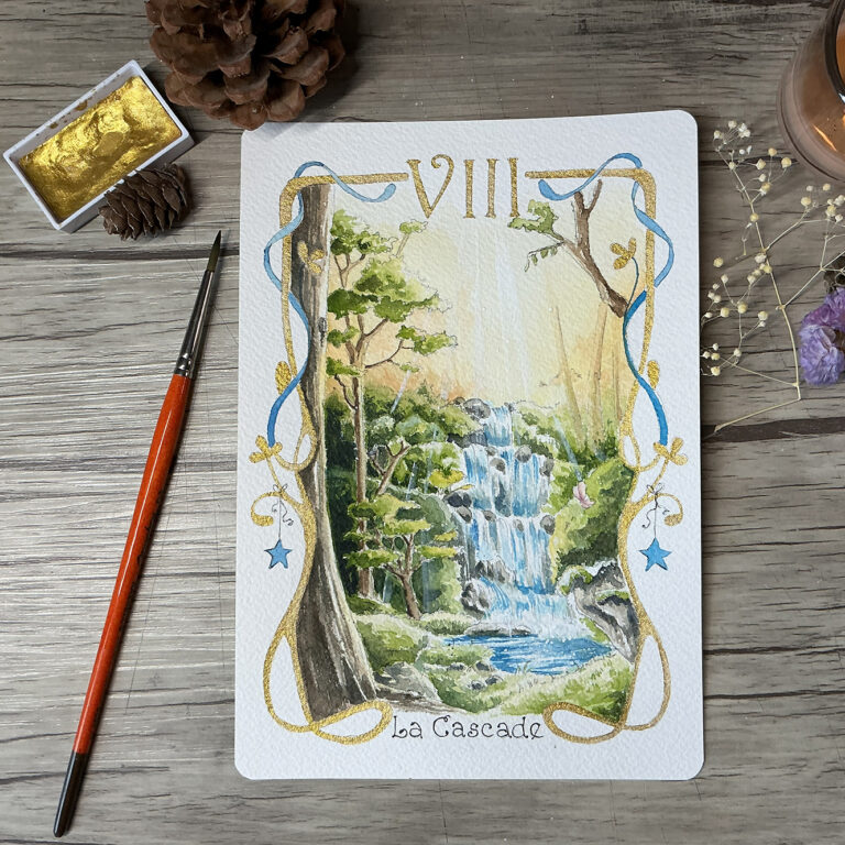 Carte 8 La Cascade Formation Oracle Virginie Lucas Vinnylu Création